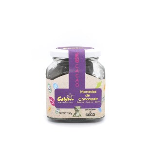 Moneda de chocolate con Azucar de Coco