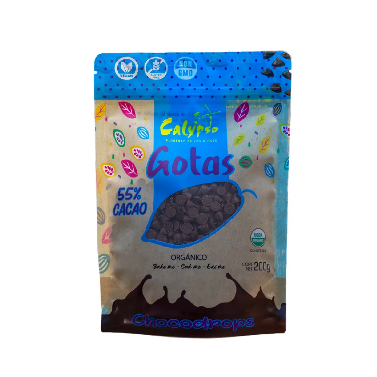 gotas de chocolate 55% bolsa de 200gr calypso