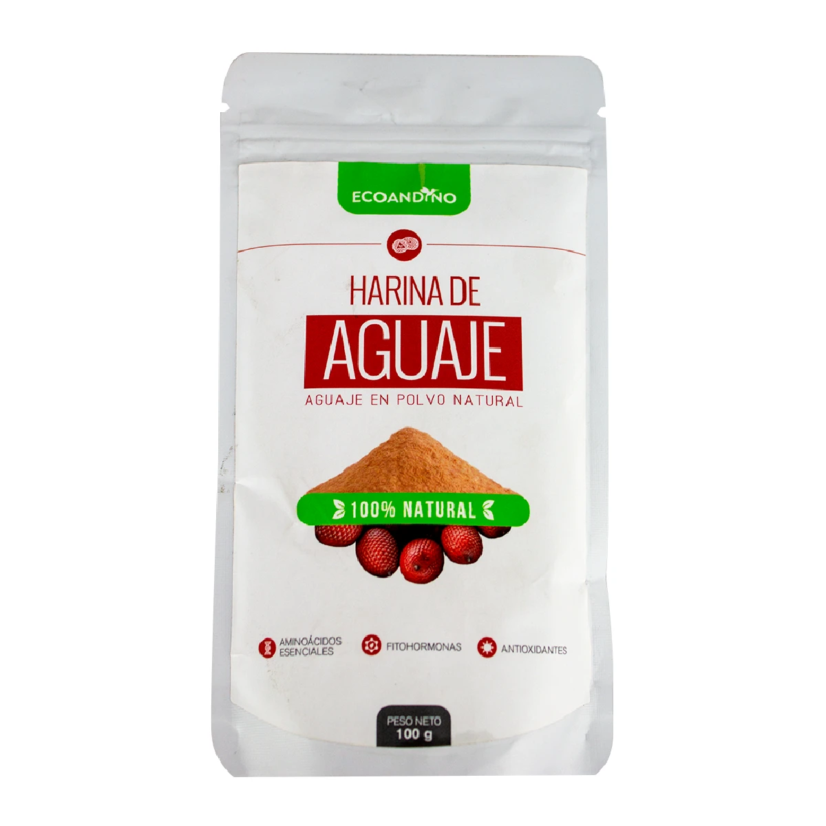 harina de aguaje 100gr ecoandino