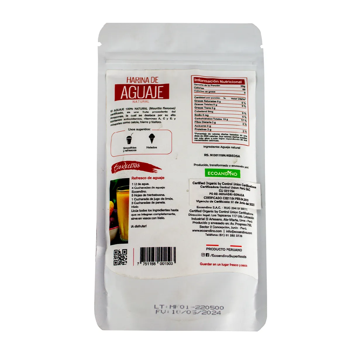 harina de aguaje 100gr ecoandino2
