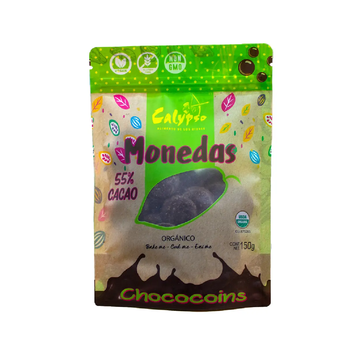 monedas de chocolate 55% bolsa 150gr calypso
