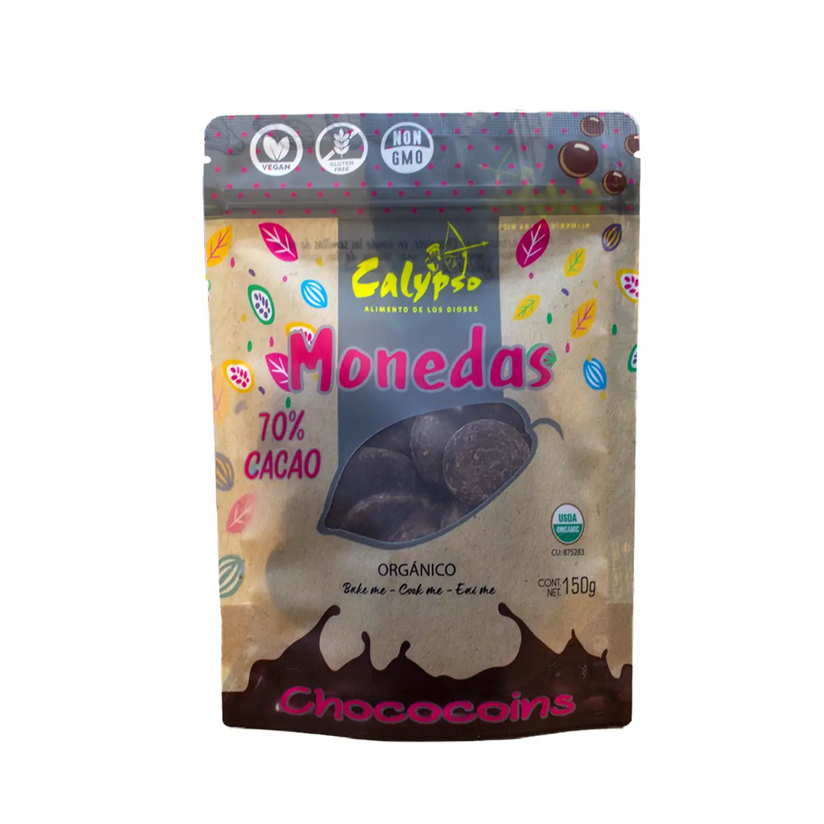 monedas de chocolate 70% bolsa 150gr calypso