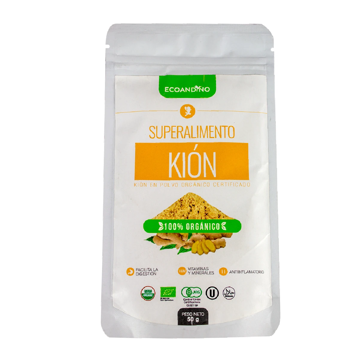 polvo de kion 50gr ecoandino