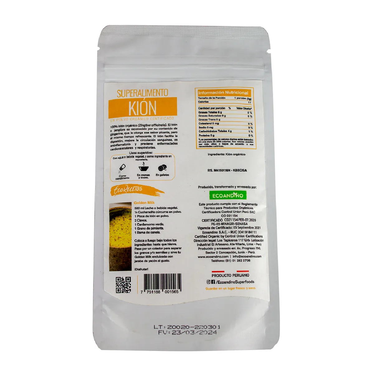 polvo de kion 50gr ecoandino2