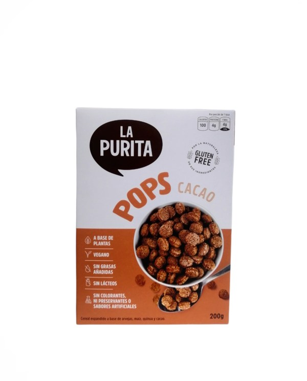 cereal pops cacao 200 gr la puritaa
