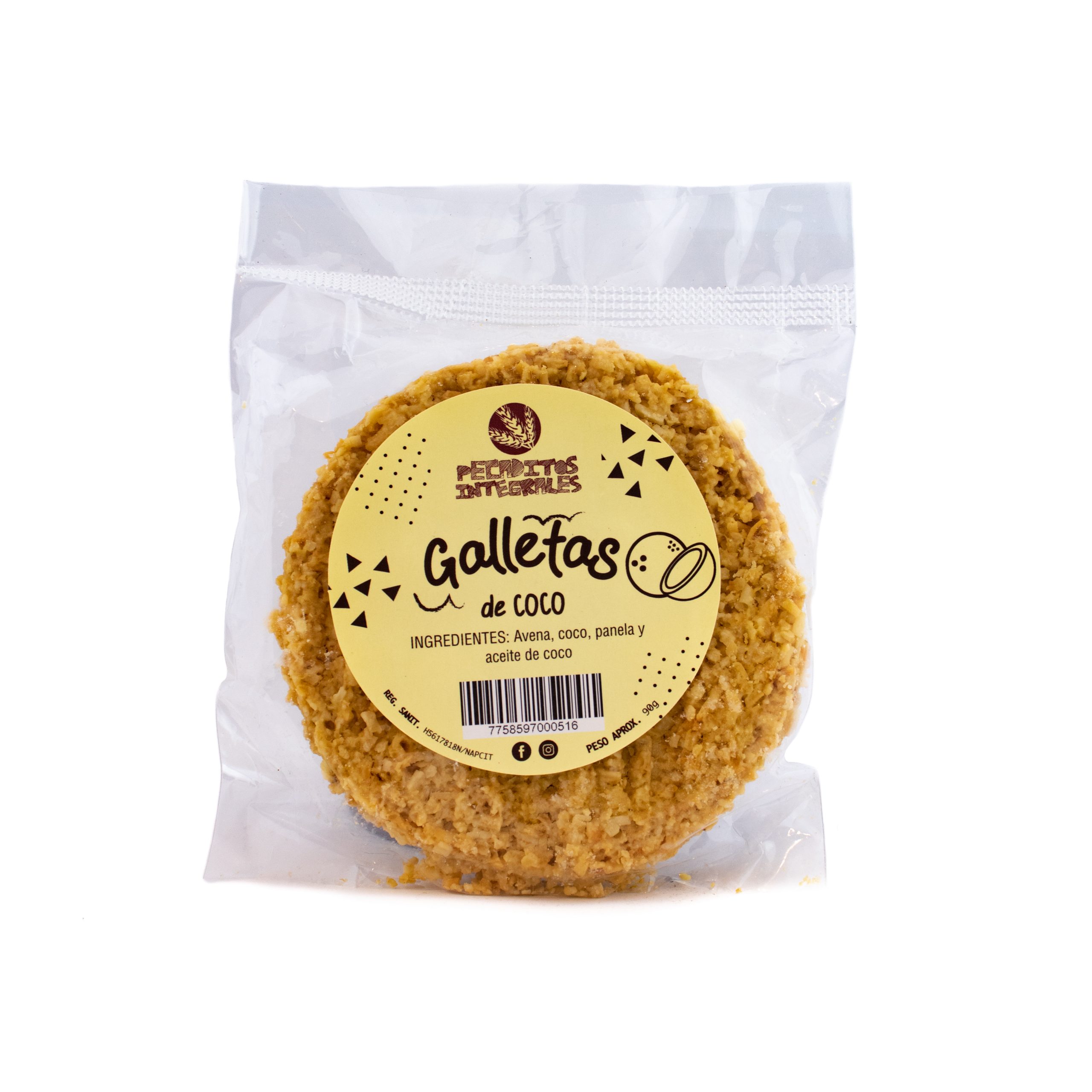 Galleta Avena Coco 100gr Pecaditos