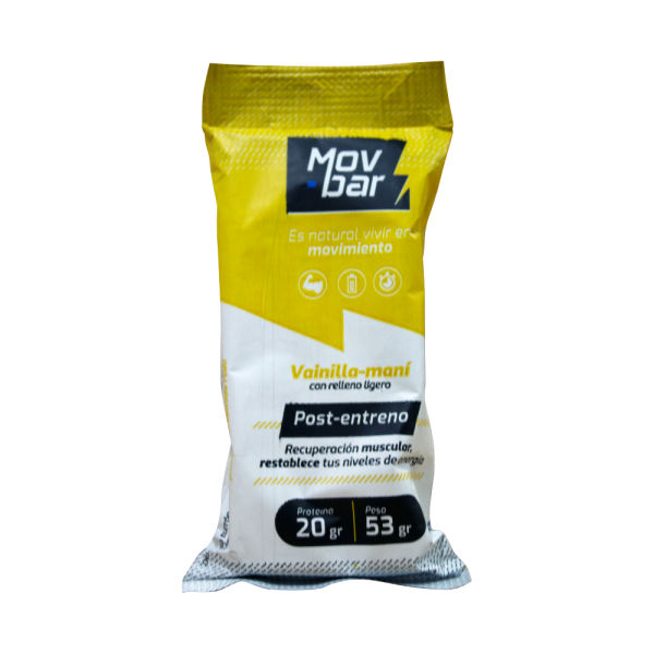 Barra Vainilla Maní 52gr Mov Bar