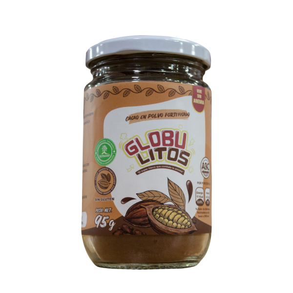 globulitos vidrio 95gr cacao fortificado