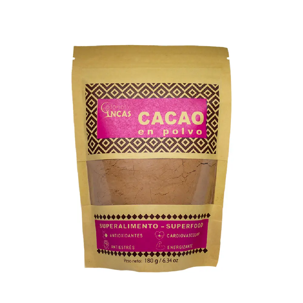 cacao en polvo 180gr colonos inka