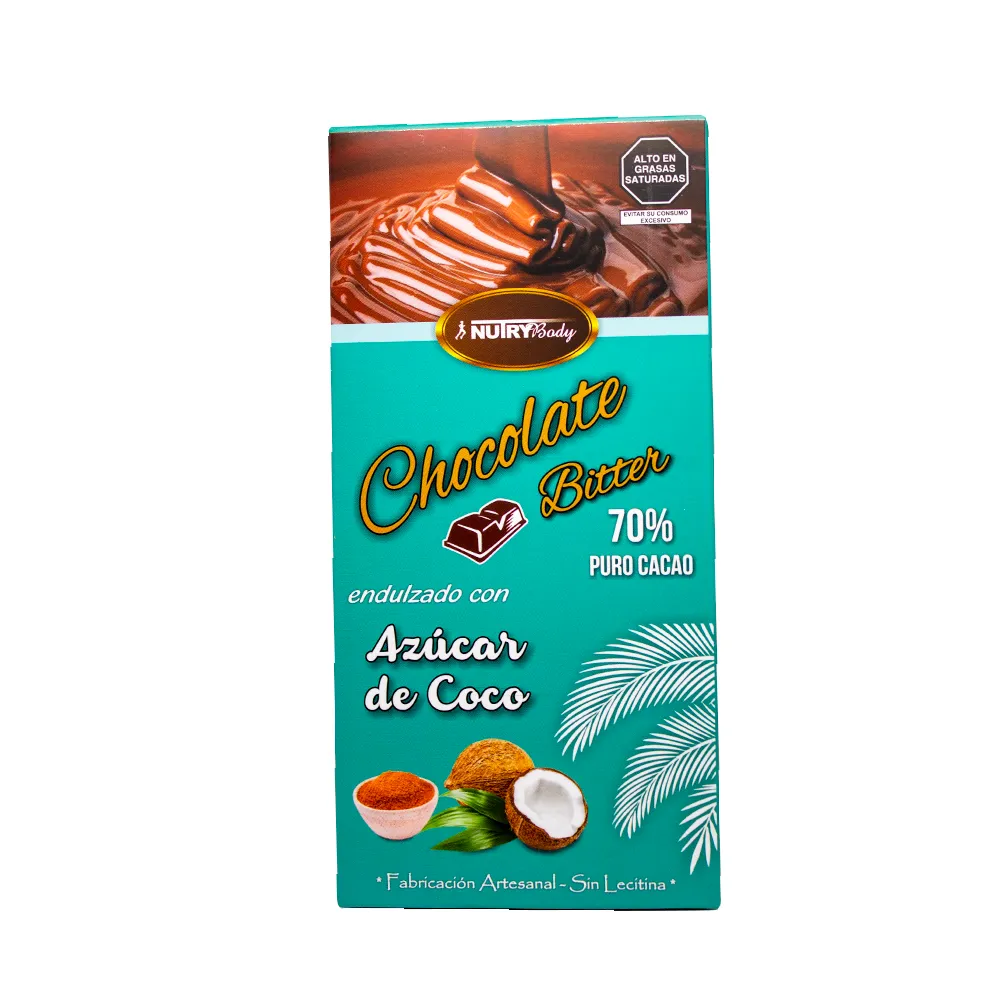 chocolate 70% con azucar de coco