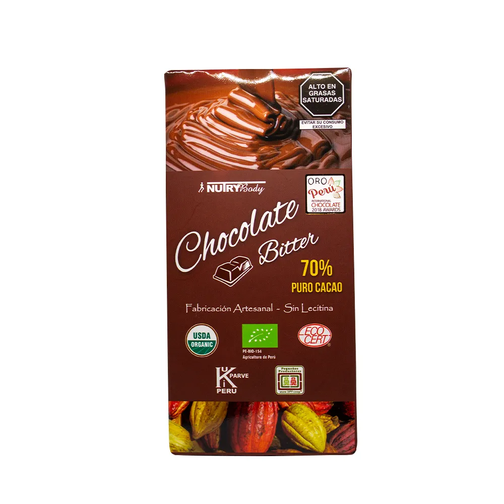 chocolate bitterr 70% cacao nutrybody