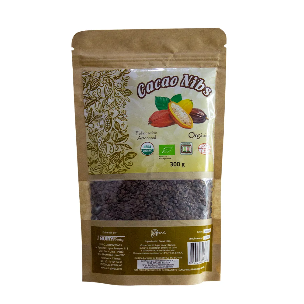 nibs de cacao 300gr nutry body