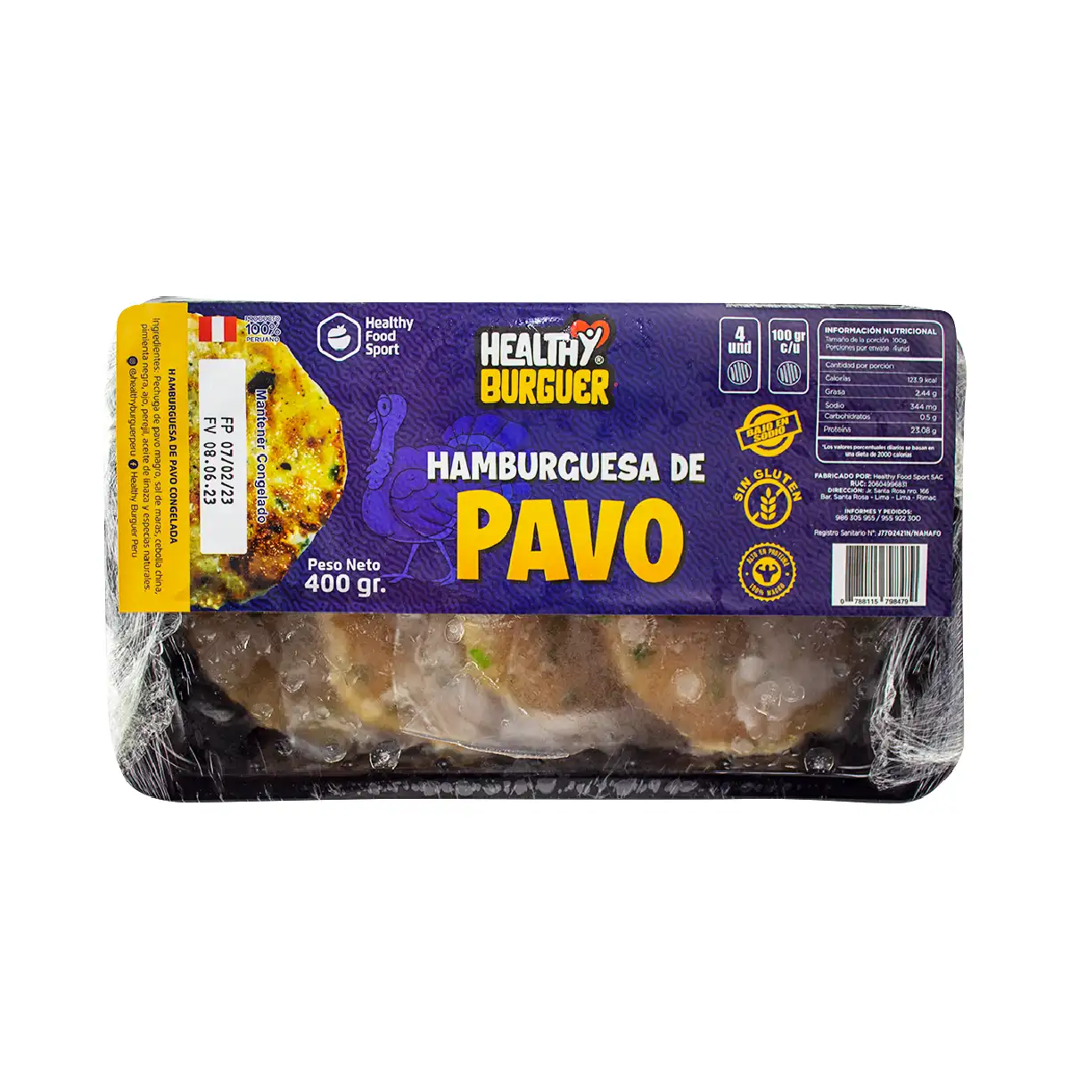 hamburguesa de pavo