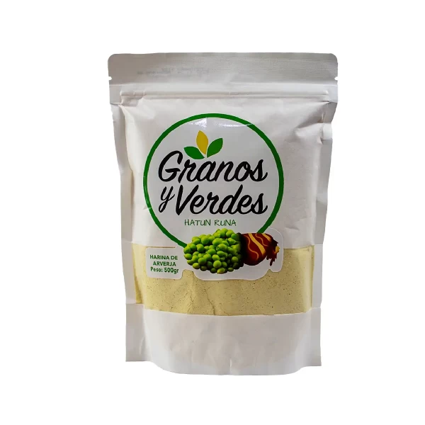 harina de arveja granos verdes Arveja