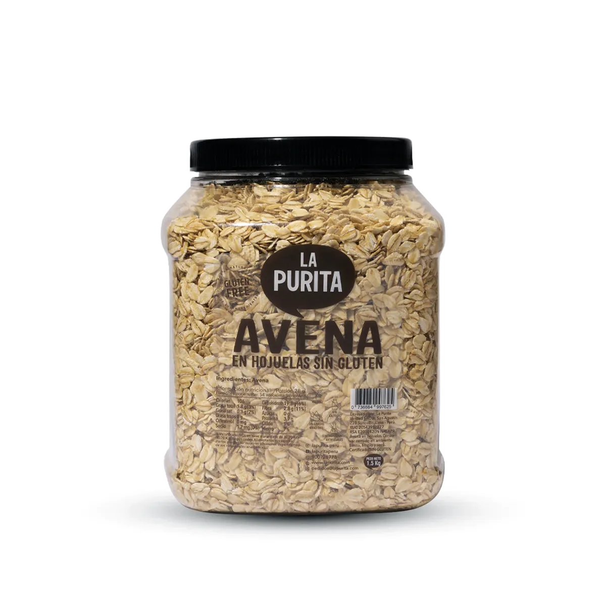 Hojuelas de Avena GF 1.5Kg LaPurita