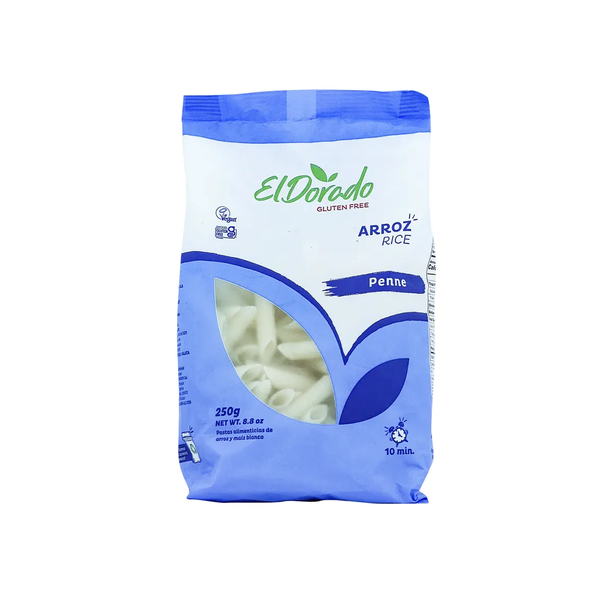 Pasta GF Penne Arroz 250gr ElDorado