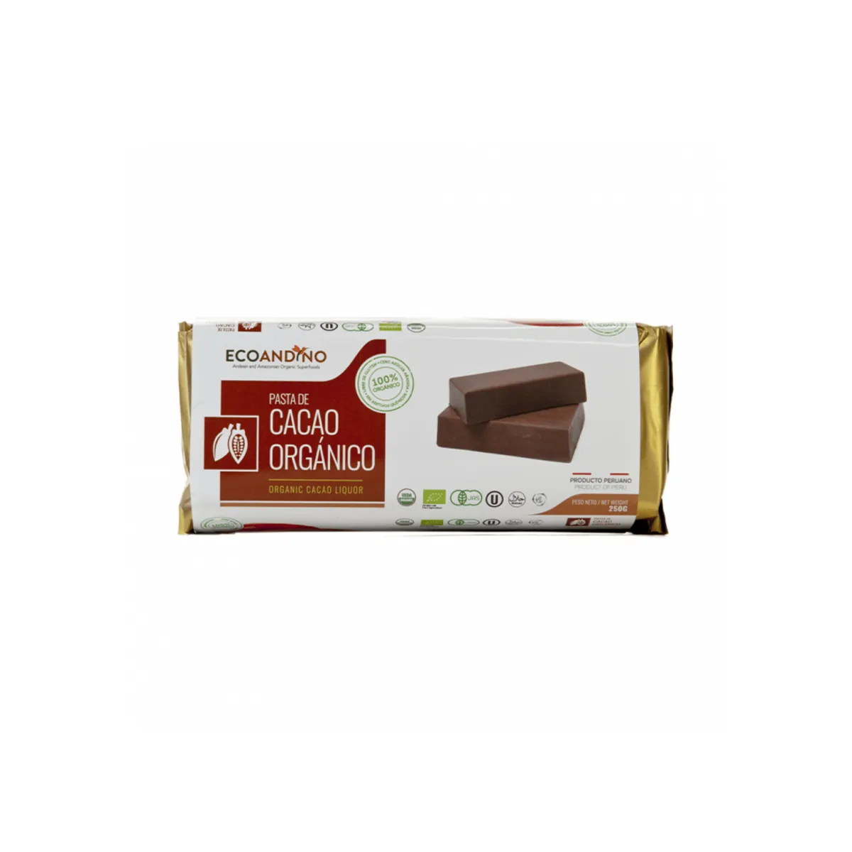 pasta de cacao ecoandino 250gr