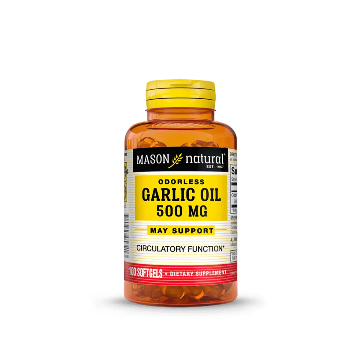 Garlic Oil 5MG 100tabs Mason Natural