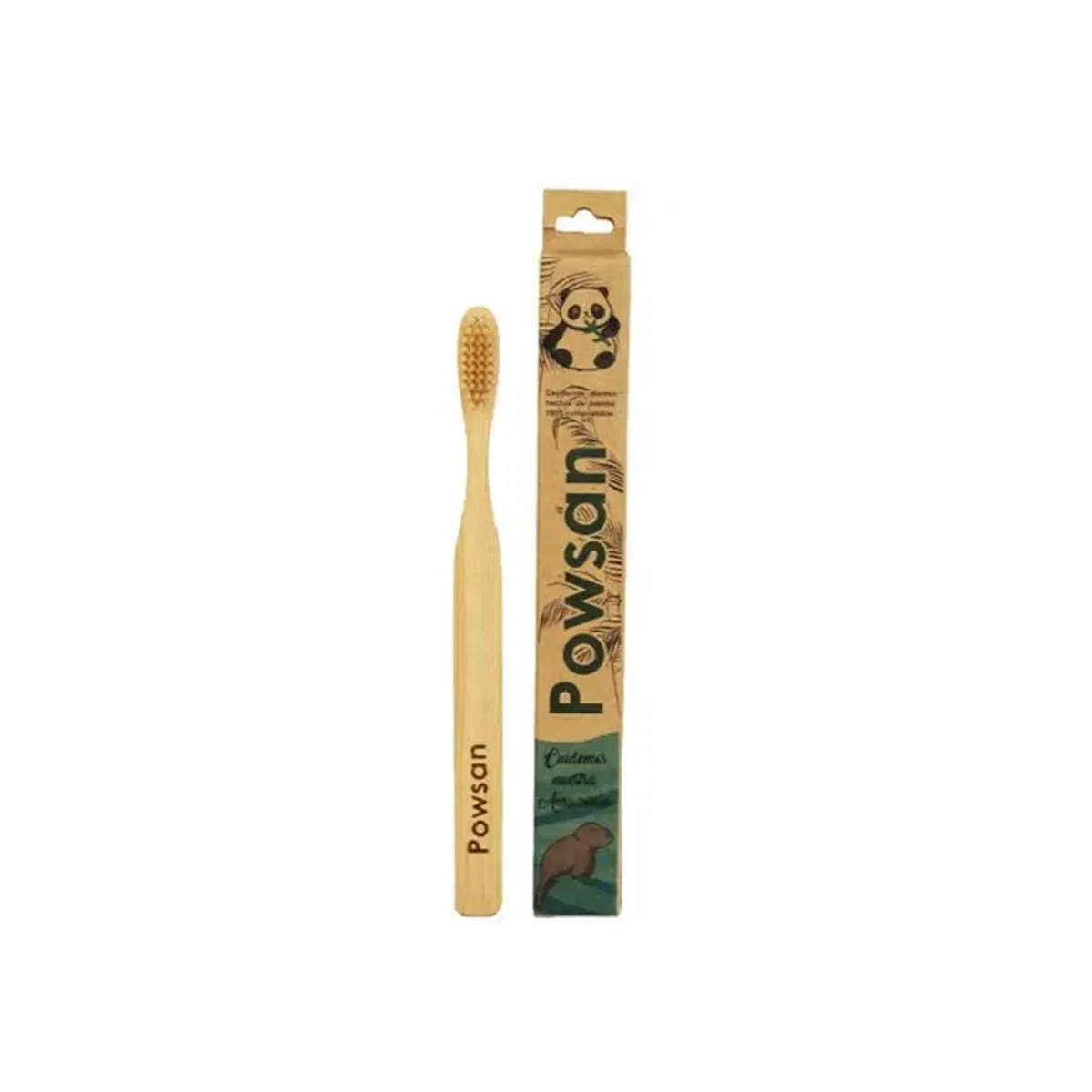 Cepillo de Bambu Lila Powsan