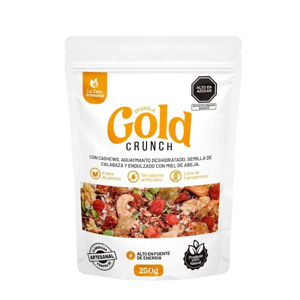 Granola Gold Crunch 250gr La Casa Artesanal Nuna Orgánica