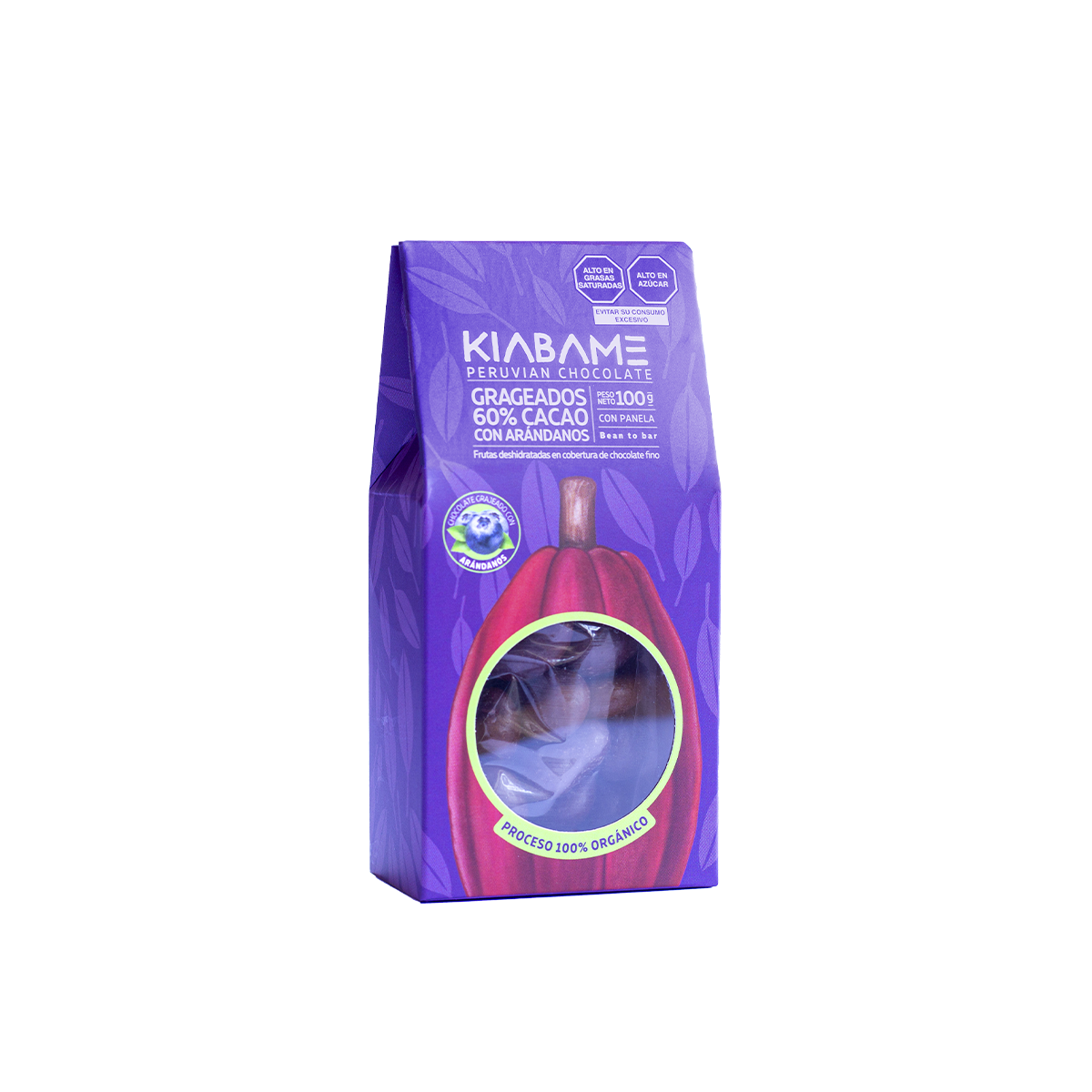 Grageas 60% C/Arandanos 100gr Kiabame
