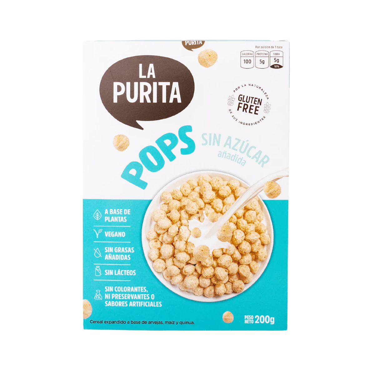Cereal Pop's sin azúcar 200gr La Purita