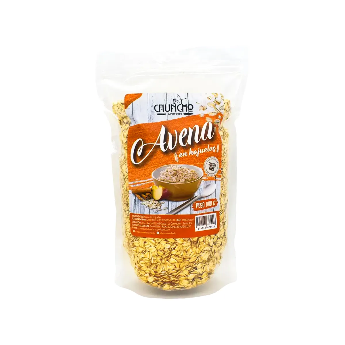 Avena en Hojuelas 800gr Calypso