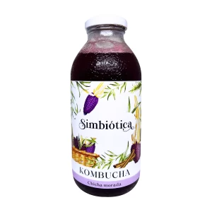 Kombucha Chicha Morada 475ml Simbiotica - Imagen 1
