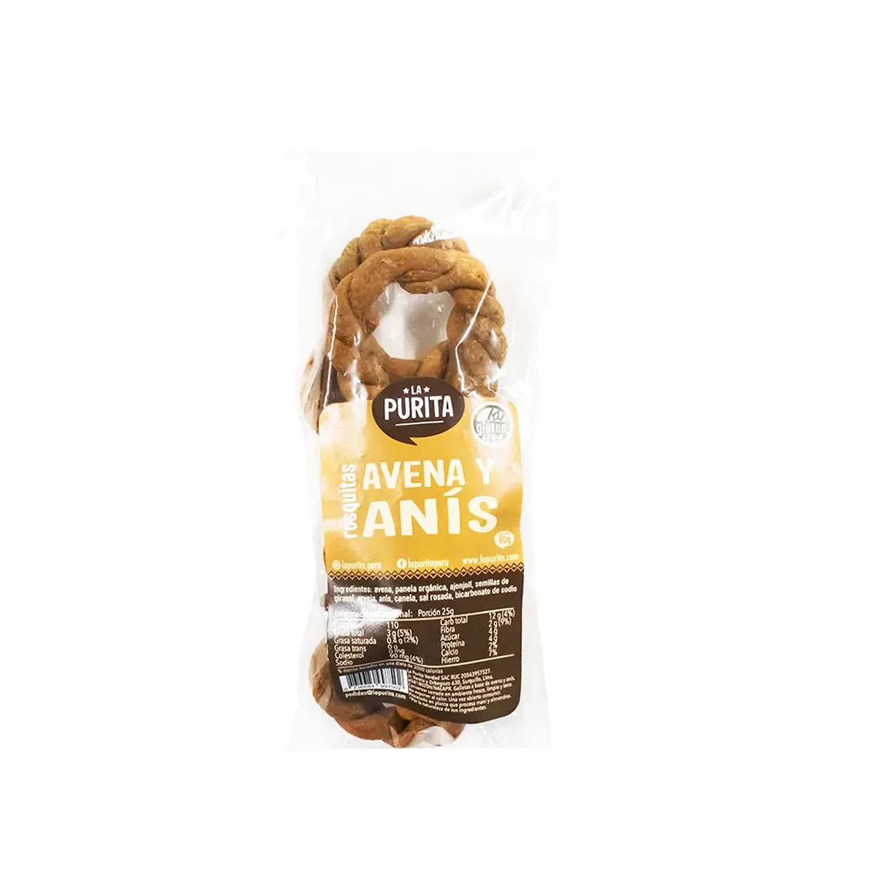 Rosquita Avena Anis 80gr La Purita