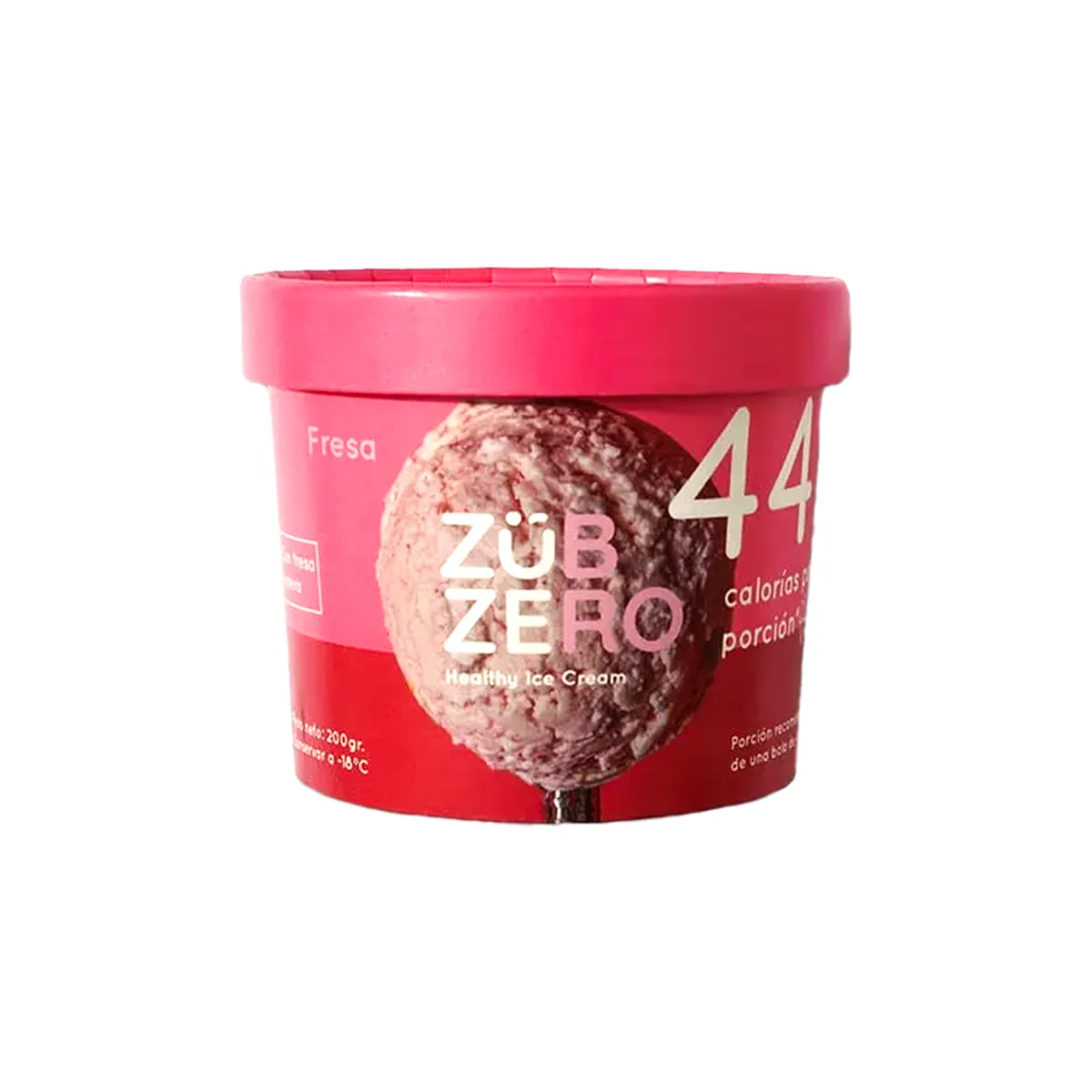 Helado En Crema Sabor a Fresa 500gr Zubzero