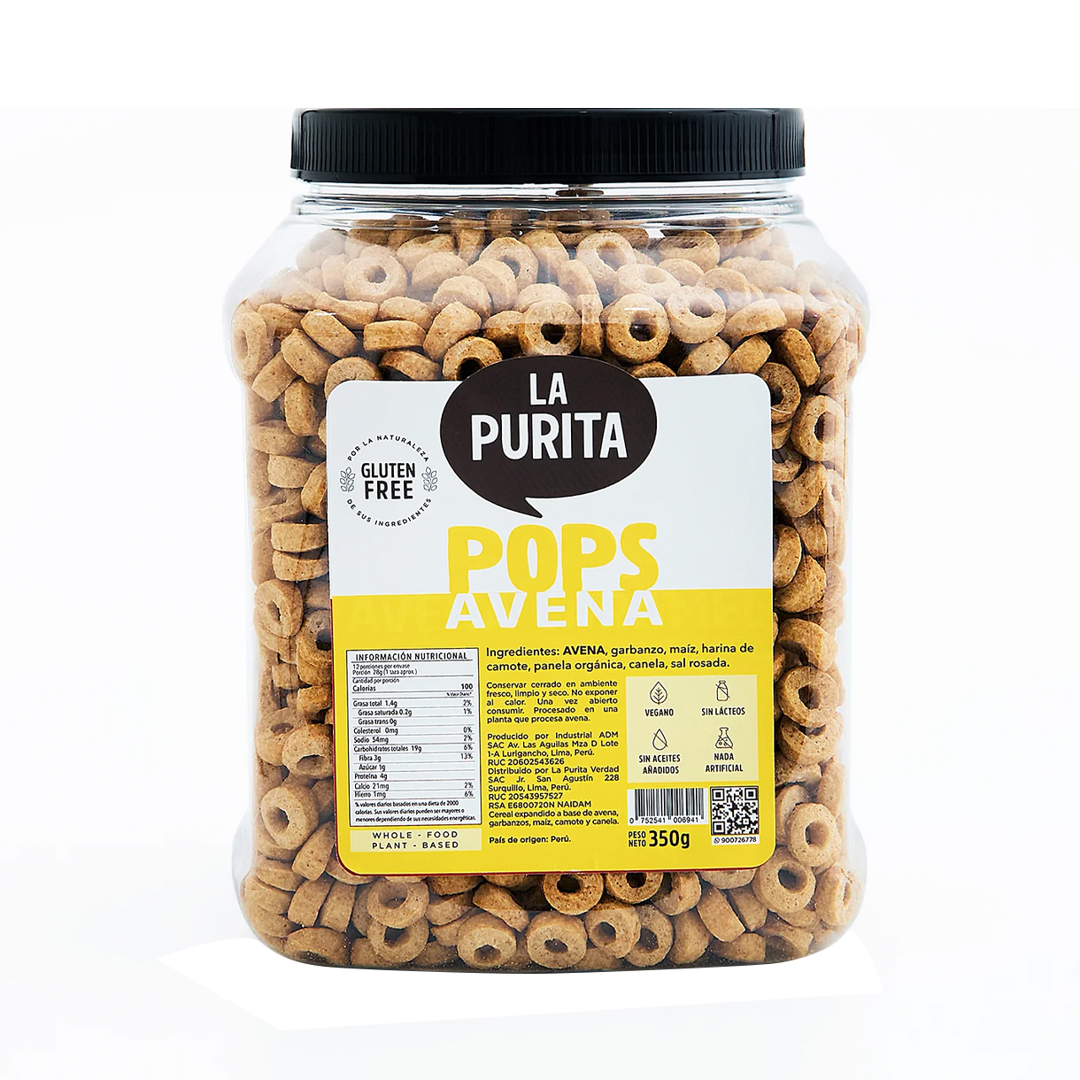 Cereal Pop Avena 350gr LaPurita