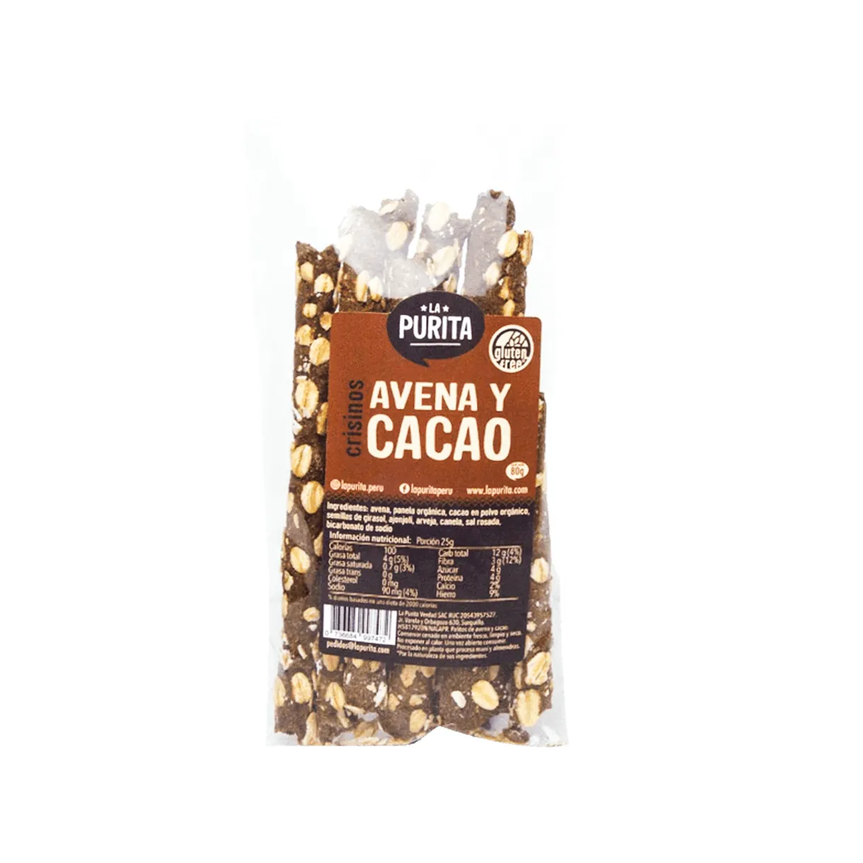 Crisino Avena y Cacao 80gr La Purita