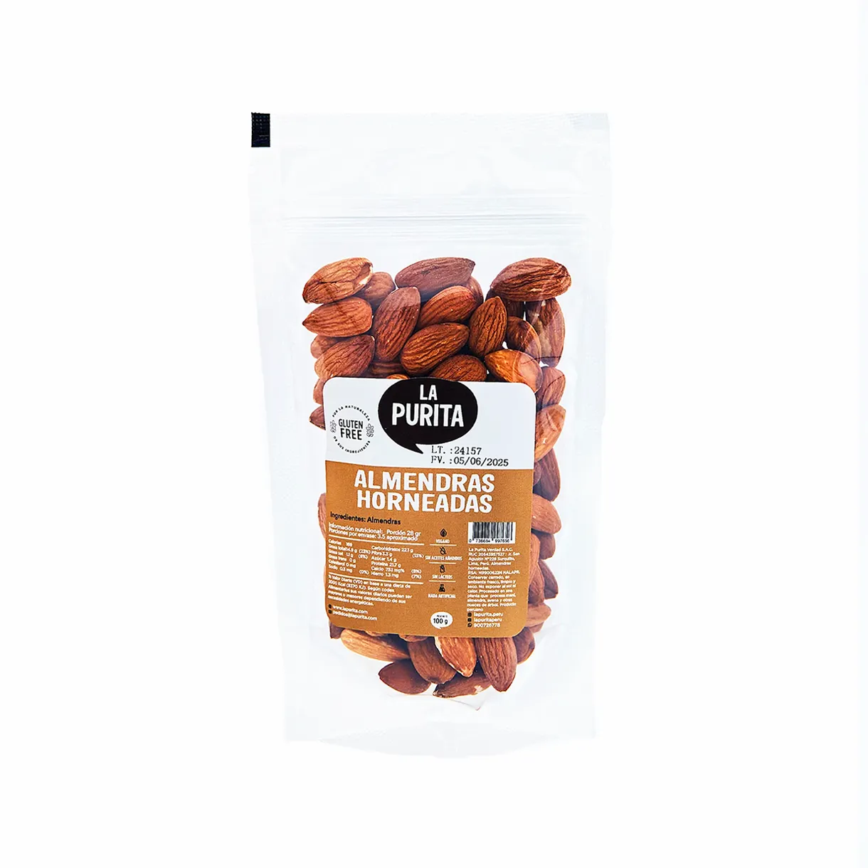 Almendras Horneadas 100gr LaPurita