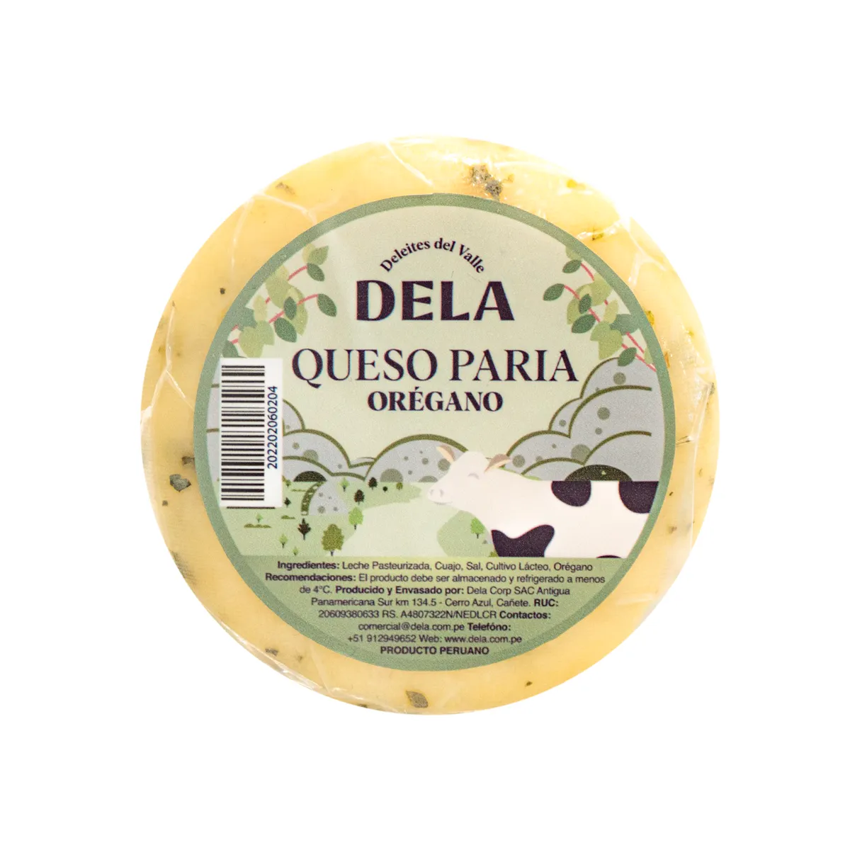 Queso Paria C/Oregano 300gr Dela