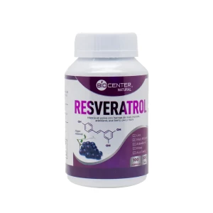 suplemento dietético que contiene resveratrol, un compuesto natural que se encuentra principalmente en la piel de las uvas, así como en el vino tinto y algunas bayas.