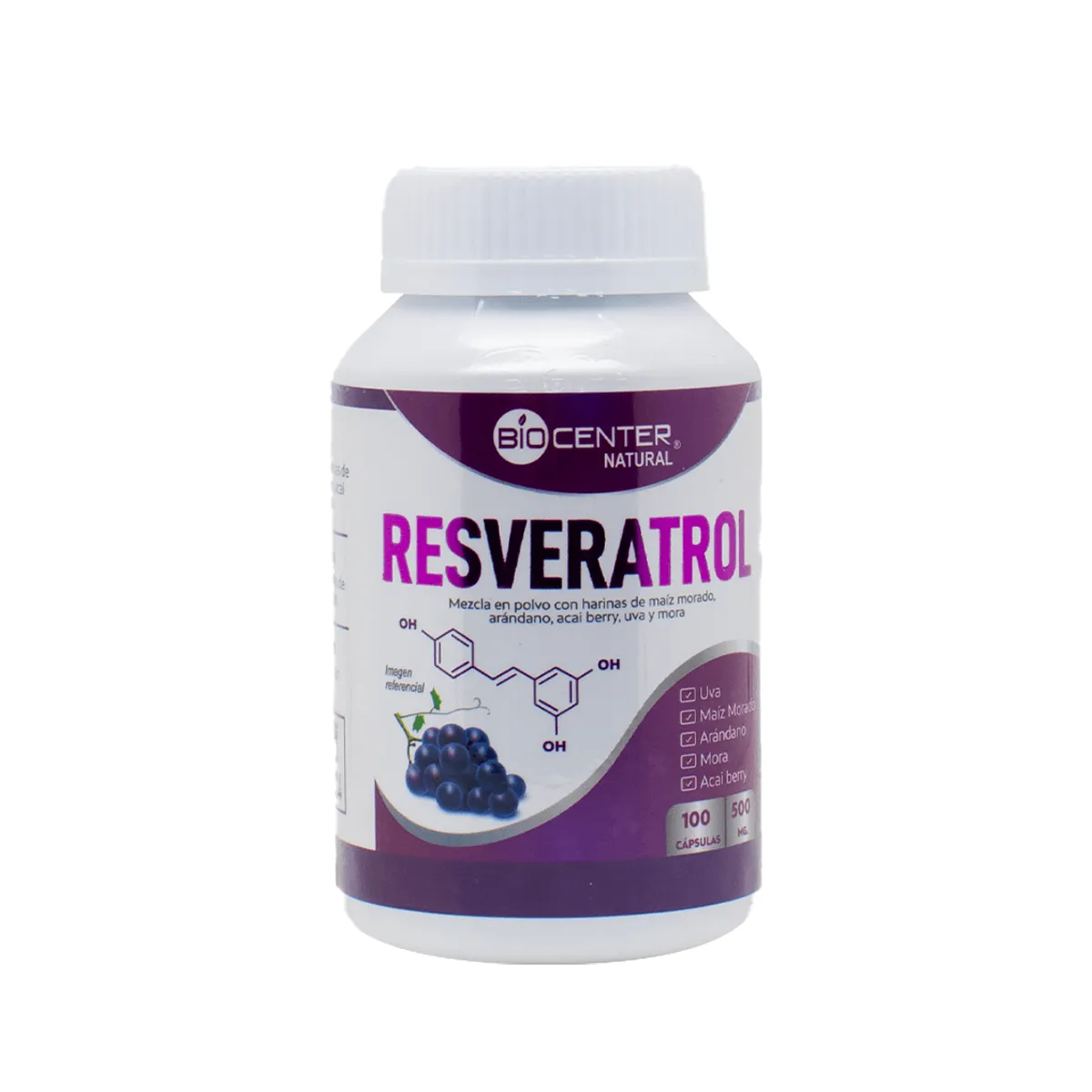 suplemento dietético que contiene resveratrol, un compuesto natural que se encuentra principalmente en la piel de las uvas, así como en el vino tinto y algunas bayas.