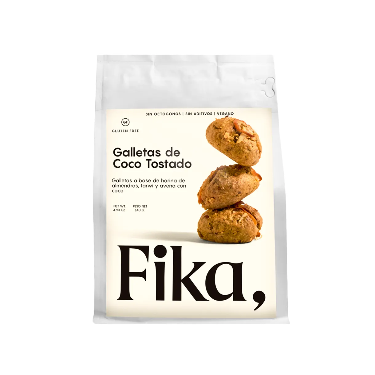 Galletas Coco Tostado 140gr Fika