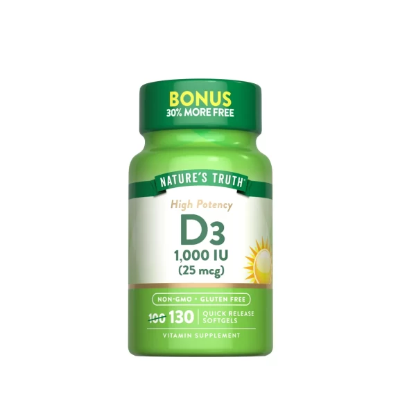 Vitamina D3 130Softgels NaturesTruth