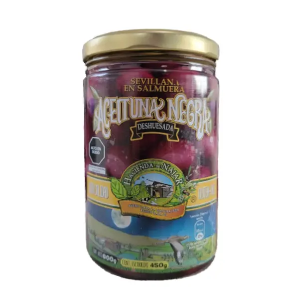 Aceituna Negra Deshuesada 450gr HaciendaNajar