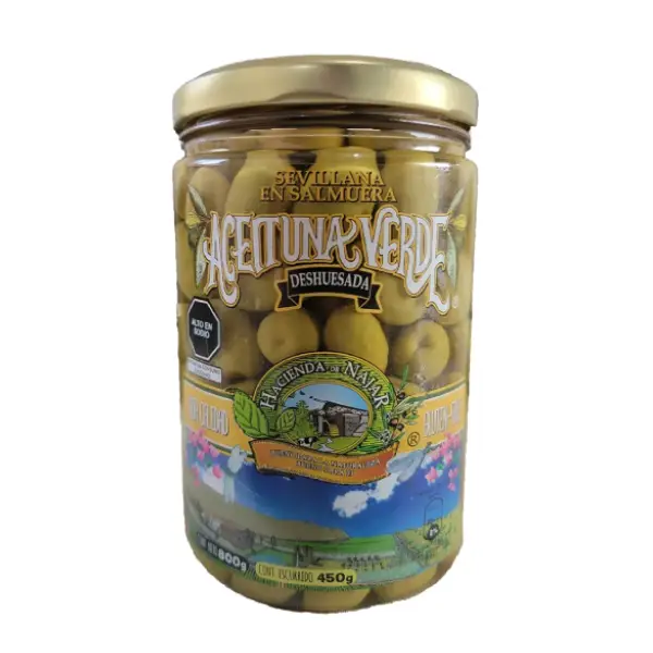 Aceituna Verde Deshuesada 450gr HaciendaNajar