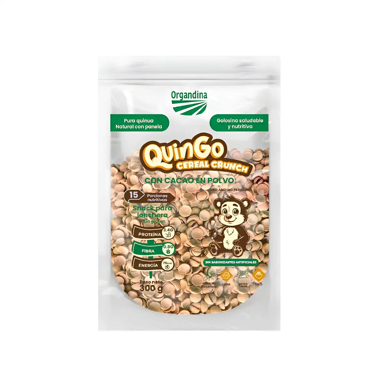 Cereal Quingo C/Cacao 300gr Organdina
