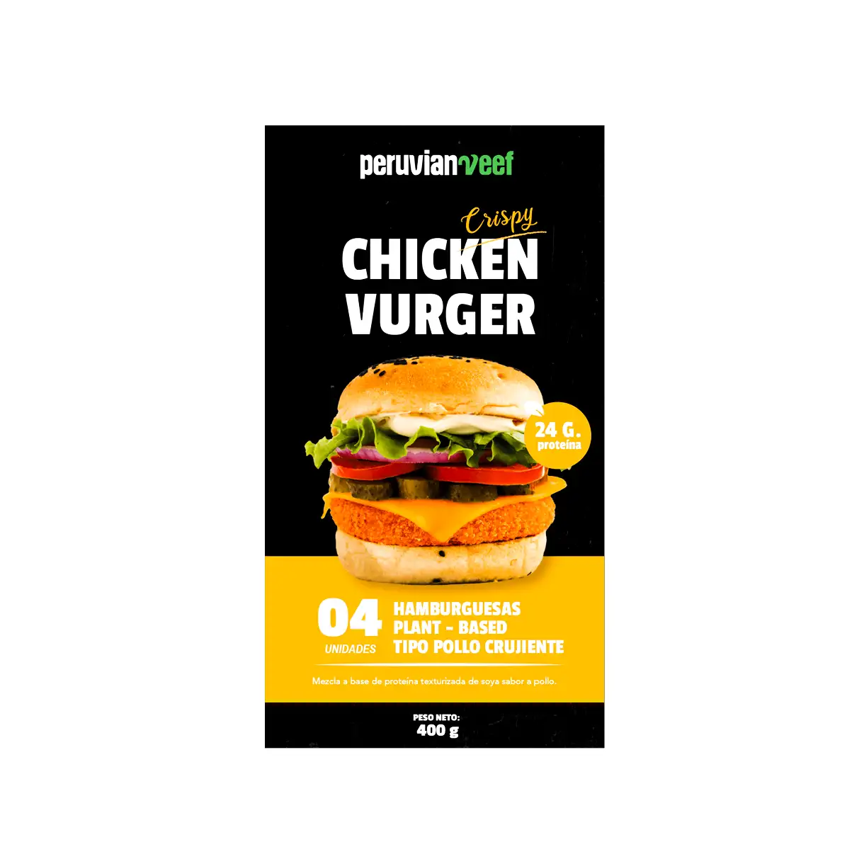 Chicken Vurger Crispy PeruvianVeef