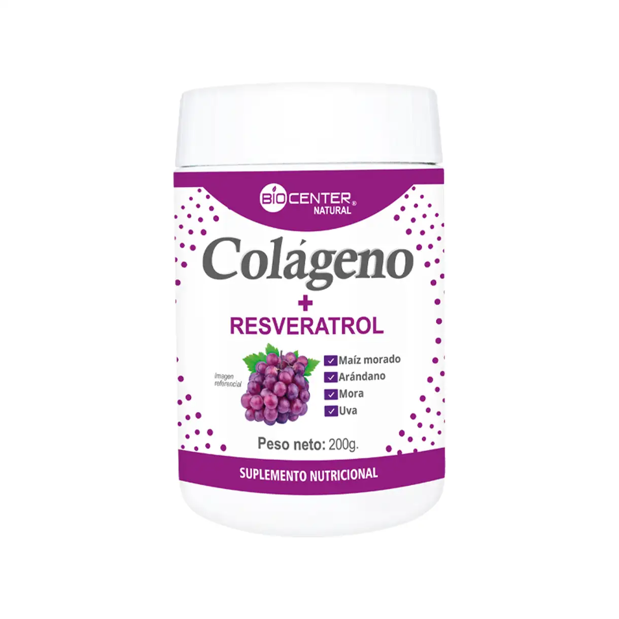 Colageno C/Resveratrol 200gr Biocenter