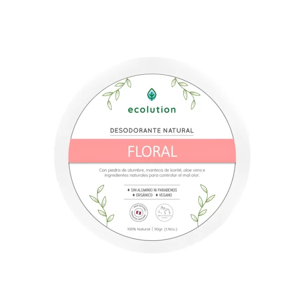 Desodorante Natural Floral 50gr Ecolution