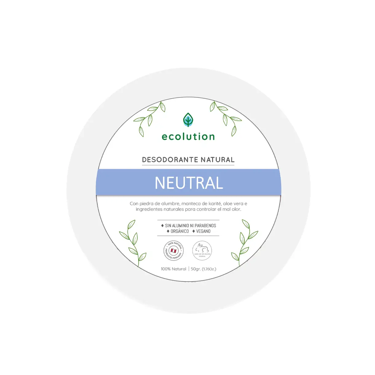 Desodorante Natural Neutral 50gr Ecolution