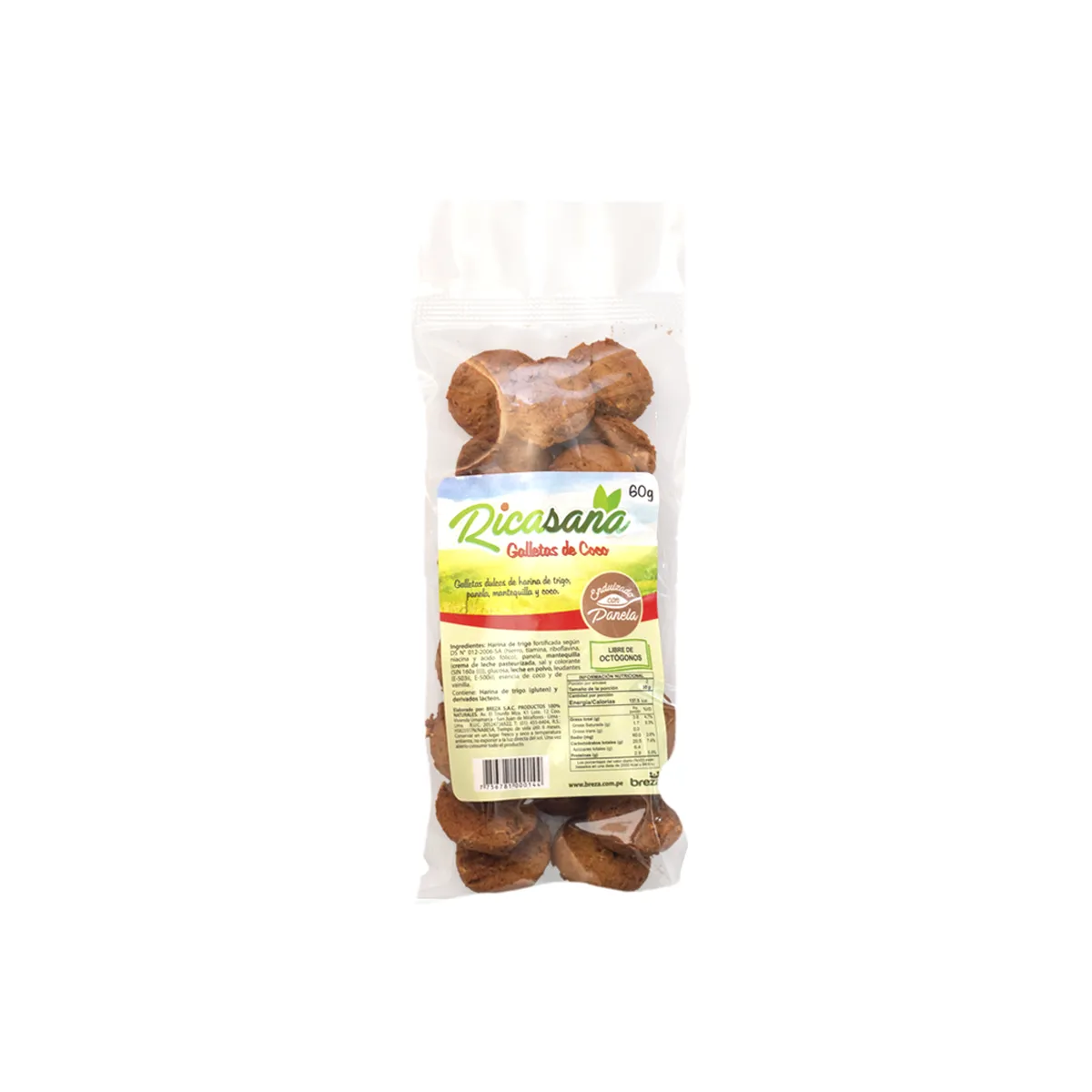 Galleta de Coco 60gr Ricasana