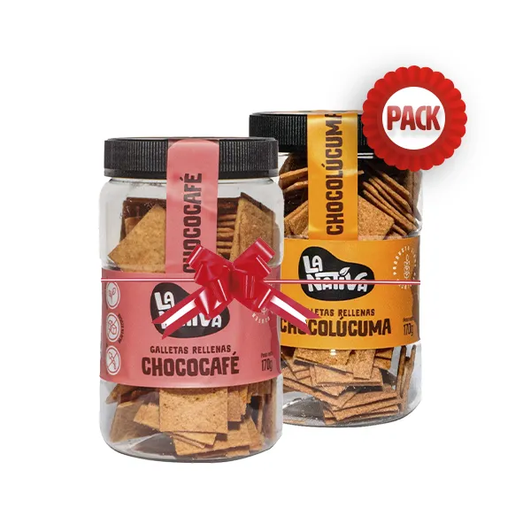 Pack Galletas Chococafe y Chocolucuma 170gr LaNativa