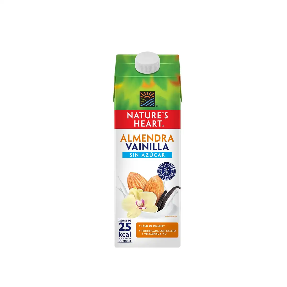 Leche de Almendra Vainilla S/A 946ml NaturesHeart