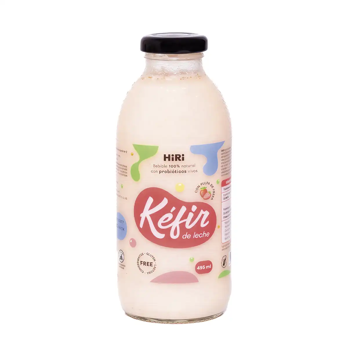 Kefir de Leche C/Fresa 490ml Hiri