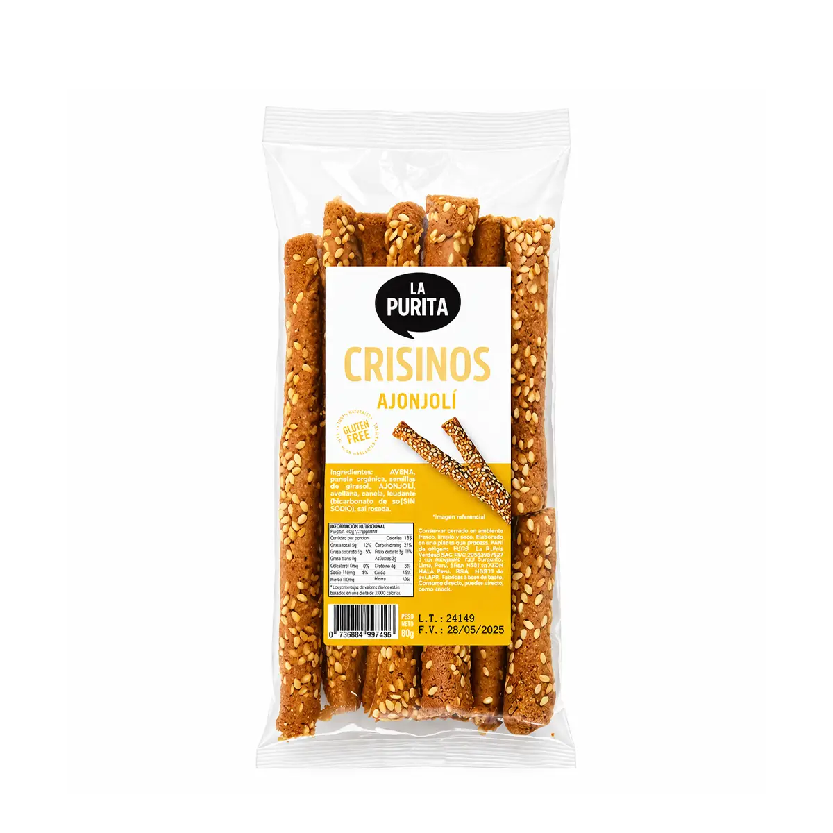 Crisino Avena Ajonjoli 80gr LaPurita